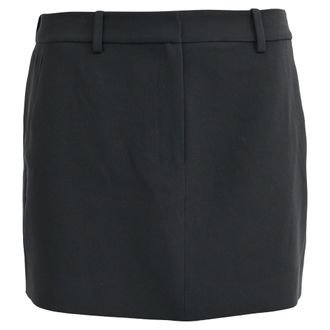 Theory Mini Trouser Skirt in Black Triacetate