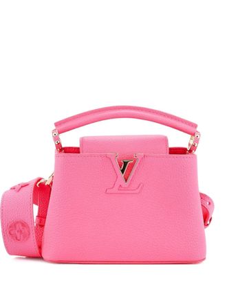 Louis Vuitton Capucine Bag Leather with Monogram Tuffetage Leather Strap Mini satchel - Rosa