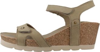 Panama Jack Schoenen, Dames, Groen, 38 EU, Platform Wedge Sandal