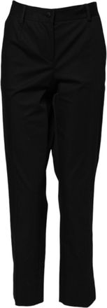 Dolce & Gabbana Womens Black Cotton High Waist Formal Pants Polyester Nylon
