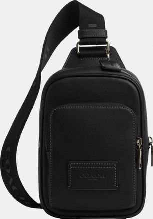 Coach Mens Racer Sling Pack in Smooth Leather - Black - One Size