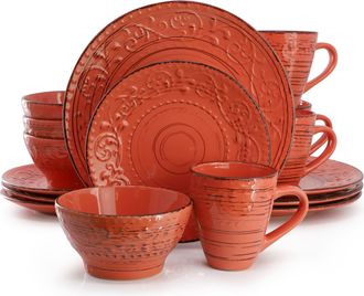 Elama Malibu 16-Piece Dinnerware Set, Service for 4