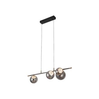 Fabrilamp Regleta Pompeya 4l Negro 28w 3000-4000-6000k C/remoto Y Reg.intensidad 2520lm Regx100x34 Cm