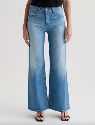 AG - Adriano Goldschmied Saige Wide Leg Jeans In Bisou