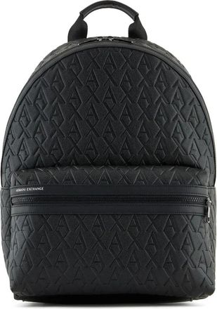 A|X Armani Exchange Zaino con monogramma goffrato - Nero