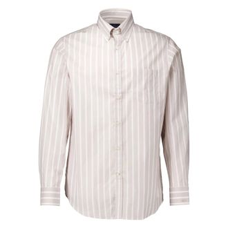 Paul & Shark Lange Mouw Shirt - Heren - Casual Overhemden - Beige - L - Katoen - Overhemden