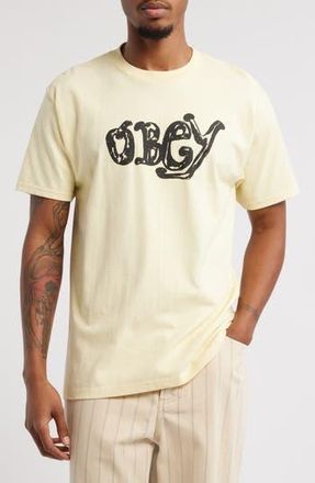Obey Marker Graphic T-Shirt in Pale Yellow at Nordstrom Rack, Size Xx-Large