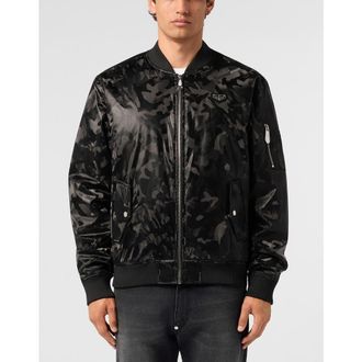 Philipp Plein Nylon Bomber Camouflage Men in Black at Nordstrom, Size 4X-Large