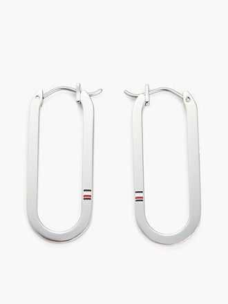 Tommy Hilfiger Stainless Steel Dog Tag Earrings