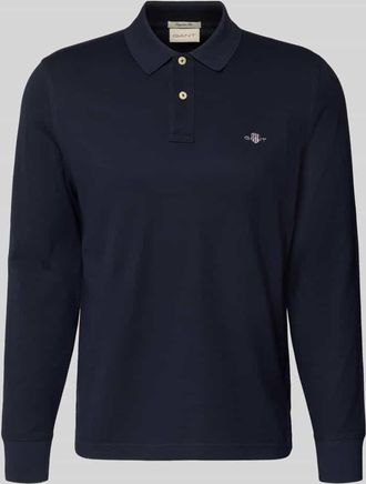 GANT Regular Fit Poloshirt mit Label-Stitching in Marine, Gr&ouml;&szlig;e XXXL