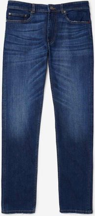 Lacoste Slim-fit herenjeans met logo in denim (Blauw wassen)