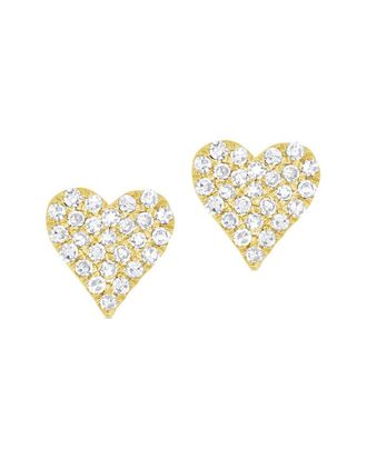 Sabrina Designs 14K 0.14 Ct. Tw. Heart Studs