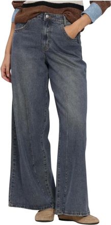 Object Object, Dames, Jeans, Blauw, Maat: XL Katoen