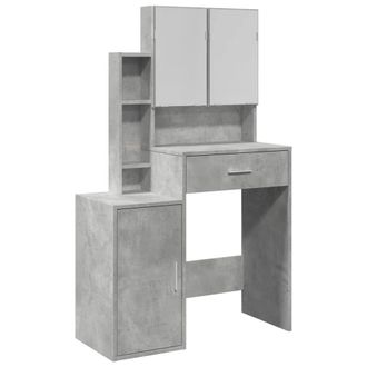 Berkfield Home Dressing Table with Cabinet Concrete Grey 80x35x132 cm | Size: 80 x 35 x 132 cm