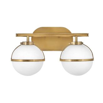 Netlighting Hinkley Hollis Bathroom Wall Lamp Heritage Brass IP44 in Yellow