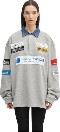Martine Rose Rugby Polo - Dames - Longsleeves - Grijs - L - Katoen - Tops