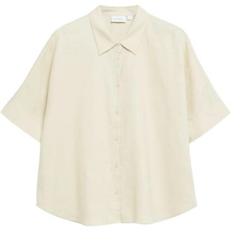Comma Dames, Blouses & Shirts, Beige, Maat: 3XL