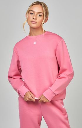 Siksilk Sudadera esencial rosa para mujer SikSilk L