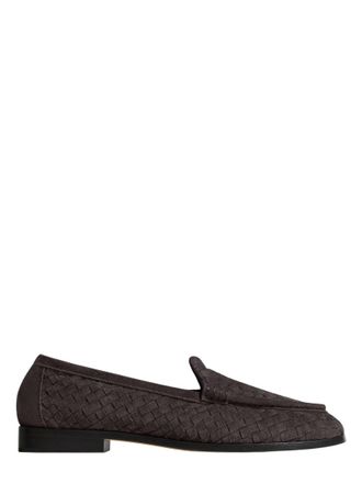 Bottega Veneta Brown Woven Intrecciato Loafers