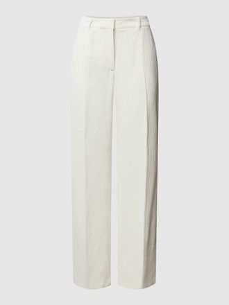 s.Oliver Black Label Stoffhose mit Strukturmuster in Ecru, Gr&ouml;&szlig;e 40