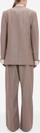 Victoria Beckham Womens Suit Grey Virgin Wool Dress