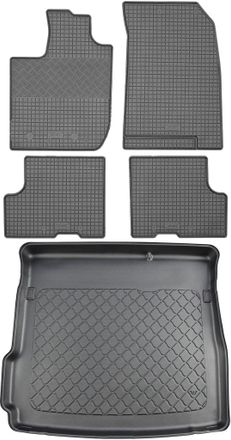 OEM Dacia Duster Ii Suv (5 Puertas) Desde 01.2018 Set - Alfombrillas De Goma Para Coche + Alfombrilla Para Maletero