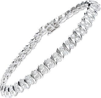 Diamant L'&eacute;ternel Womens 9ct White Gold Bracelets With 1ct Diamond - One Size