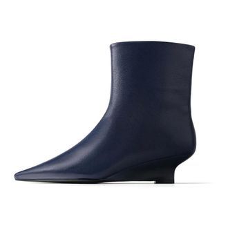 L37 Schoenen, Dames, Blauw, 39 EU, Leer, Born to Be Wild Enkellaarsjes