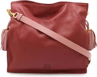 Loewe Pre-owned Cross Body Bags, female, Pink, Size: ONE SIZE Pre-owned Leather shoulder-bags