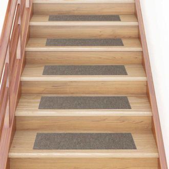 vidaXL Vidaxl - Felpudos Autoadhesivos Para Escaleras, 30 Unidades, 76 X 20 Cm, Beige, Rectangulares
