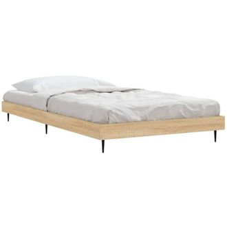 vidaXL Estructura de cama sin colchón madera roble Sonoma 90x190 cm Vidaxl