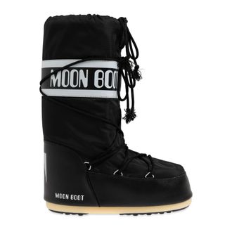 Moon Boot Moon Boot, Winter Boots, male, Black, Size: 12 US Icon Nylon Snow Boots