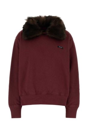 Prada Burgundy Cotton Sweatshirt