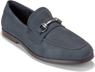 Cole Haan Wyeth Grand Bit Loafer in Navy Blazer Nubuck/natural at Nordstrom, Size 11.5