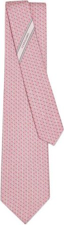 Ferragamo Gancini-print Silk Tie