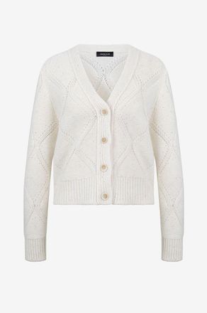 Fabiana Filippi Zopfstrick-Cardigan mit V-Ausschnitt und Pailletten