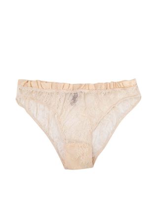 Carine Gilson Cream Lace Underwear Size M