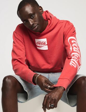 Lucky Brand Mens Coca-Cola Logo Hoodie