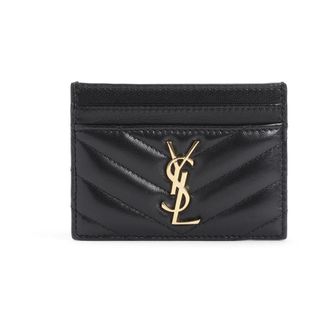 Saint Laurent Cassandre Card Case - female - Saint Laurent - Wallets & Cardholders - Black - ONE SIZE - Accessories