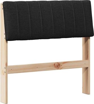 vidaXL Cabecero Tapizado Negro 80 Cm Madera De Pino Macizo Vidaxl