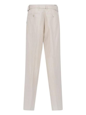 Lardini Mens Trousers White Linen