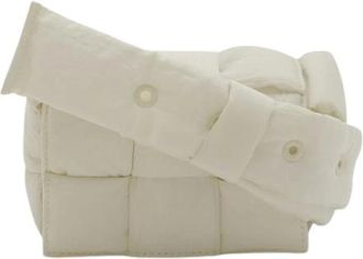 Bottega Veneta Pre-owned Belt Bags, female, White, Size: ONE SIZE Pre-owned Nylon Shoulder Bag