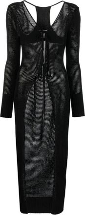 ADĀMO Andrea Adamo Racerback Gebreid Vest - Dames - Casual kleedjes - Zwart - M - Polyester - Kleedjes