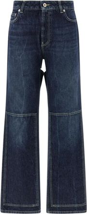 Jean Paul Gaultier Cut-Out Jeans - Dames - Loose Fit Jeans - Blauw - W25 - Katoen - Jeans