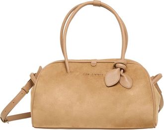 Carlo Colucci Suede Handbag - Dames - Handtassen - Beige - ONE Size - Su&egrave;de - Tassen