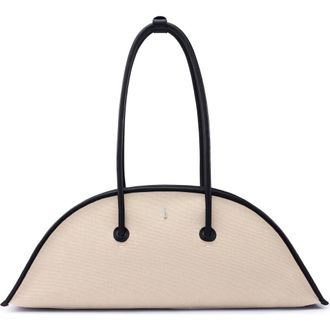Behno Laverne Canvas Bowler Bag in Sand/Black at Nordstrom