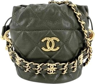 Chanel Pre-owned Cuero bolsos-chanel - Pre-owned - Mujer - Verde - ONE SIZE