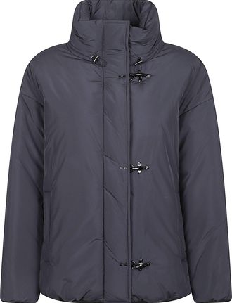 Fay Padded High-Collar Quilted Polyamide Bomber Jacket