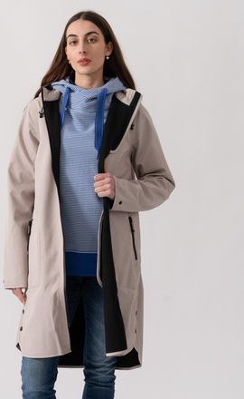 Ilse Jacobsen Womens A-Line Raincoat in Nude - Size 14 UK