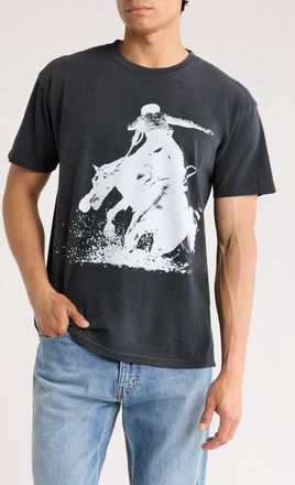 One Of These Days Mustang Graphic T-Shirt in Sun Faded Black at Nordstrom, Size Small